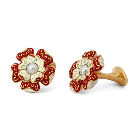 Simon Harrison Contemporary Tudor Rose Cufflinks .